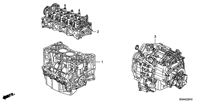 ENGINE/ENGINE ASSY. - TRANSMISSION ASSY. (L4) for 2007 Honda ACCORD SEDAN #1