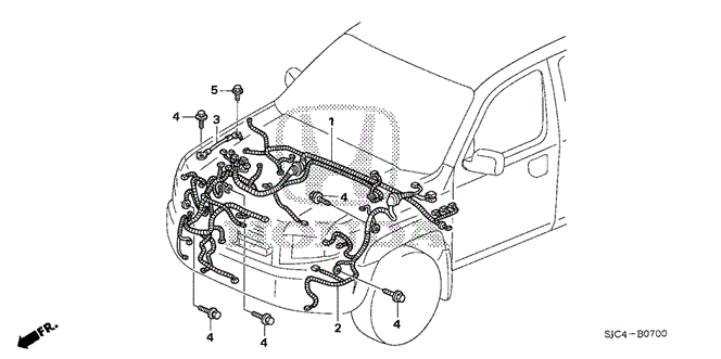 WIRE HARNESS, L. CABIN - 2009 Honda RIDGELINE (32120SJCA22) WIRE HARNESS, L. CABIN - 2009 Honda RIDGELINE (32120SJCA22)
