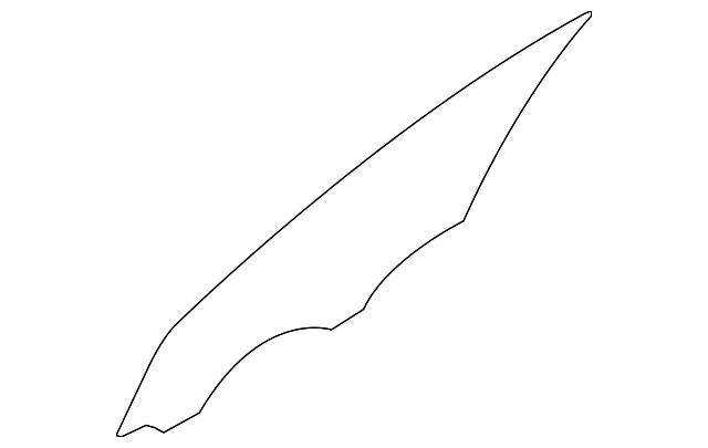 82421-3S010 Деталь DOOR GLASS, RIGHT