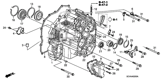 TRANSMISSION - AUTOMATIC/AT TRANSMISSION CASE for 2007 Honda ELEMENT #1
