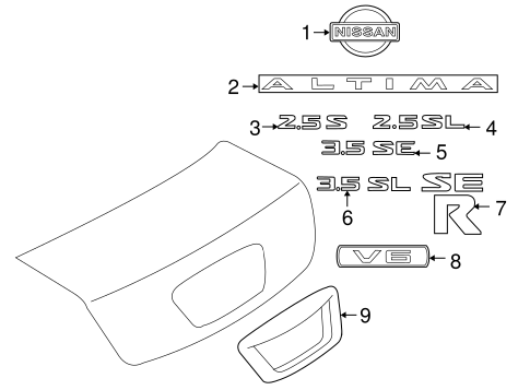 Altima EXTERIOR TRIM - TRUNK