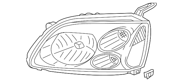 MR991158 Деталь LENS & HOUSING, RIGHT