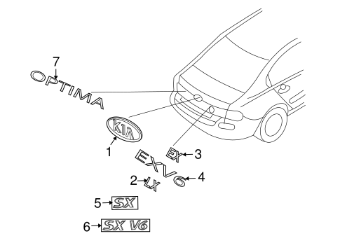Optima EXTERIOR TRIM - TRUNK