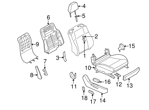 M45 FRONT SEAT COMPONENTS 2