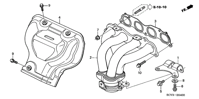 ENGINE/EXHAUST MANIFOLD for 2003 Honda ELEMENT #1