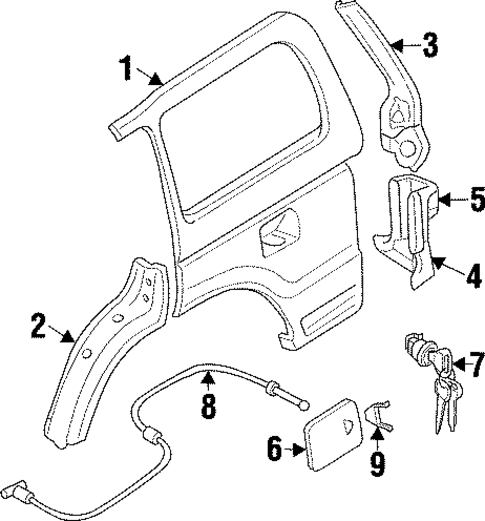 Montero FUEL DOOR
