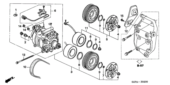 CIVIC COUPE A / C COMPRESSOR 2