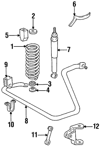 B2300 STABILIZER BAR & COMPONENTS