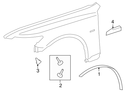 LS600h EXTERIOR TRIM - FENDER