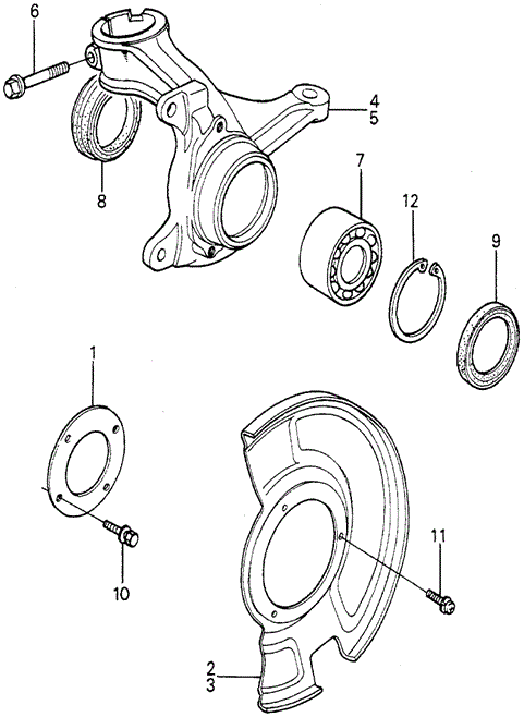 CHASSIS/STEERING KNUCKLE for 1979 Honda ACCORD SEDAN #1