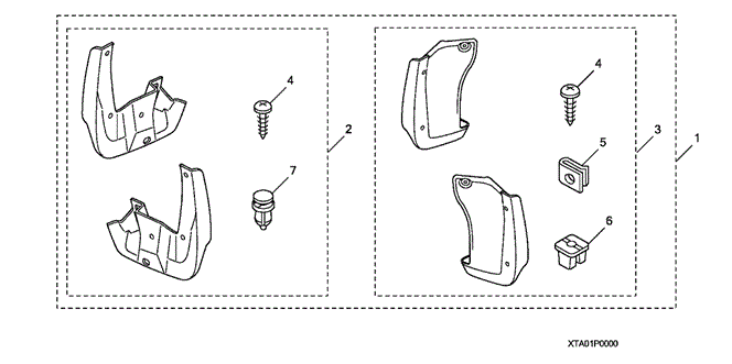 ACCESSORIES/SPLASH GUARD for 2010 Honda ACCORD SEDAN #1