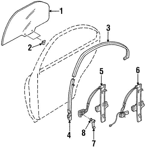 Sephia GLASS - REAR DOOR