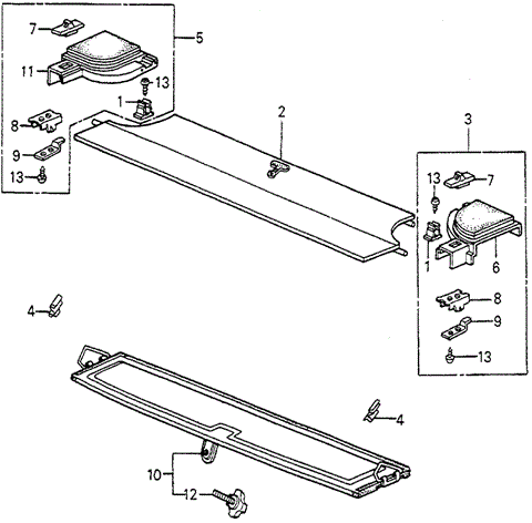 INTERIOR / BUMPER/REAR SHELF (LX) for 1983 Honda ACCORD HATCHBACK #1