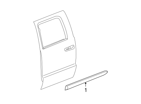 Dakota EXTERIOR TRIM - REAR DOOR