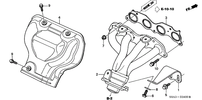 ENGINE/EXHAUST MANIFOLD for 2002 Honda CR-V #1