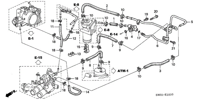 NSX OIL COOLER HOSE