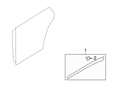 B9 Tribeca EXTERIOR TRIM - REAR DOOR