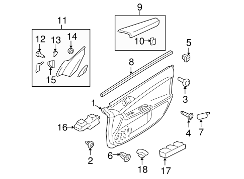Lancer INTERIOR TRIM - FRONT DOOR