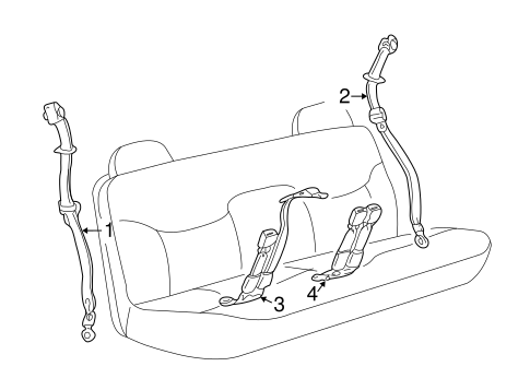 C2500 REAR SEAT BELTS