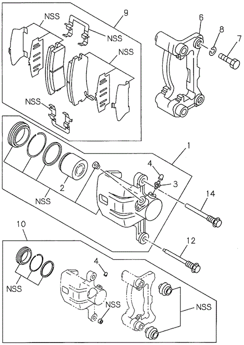 SLX REAR DISK BRAKE CALIPER