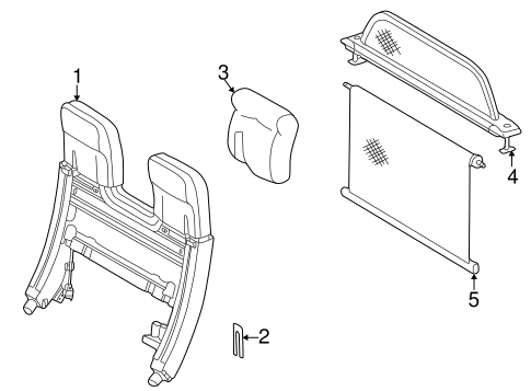 CLK320 ROLL BAR & HEADREST ASSEMBLY