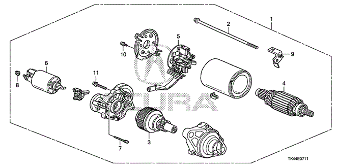 TL STARTER MOTOR (MITSUBA) (MT)