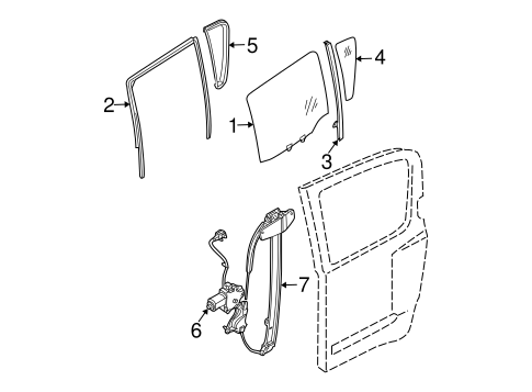 Pathfinder GLASS - REAR DOOR