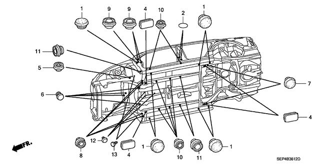 TL GROMMET (LOWER)