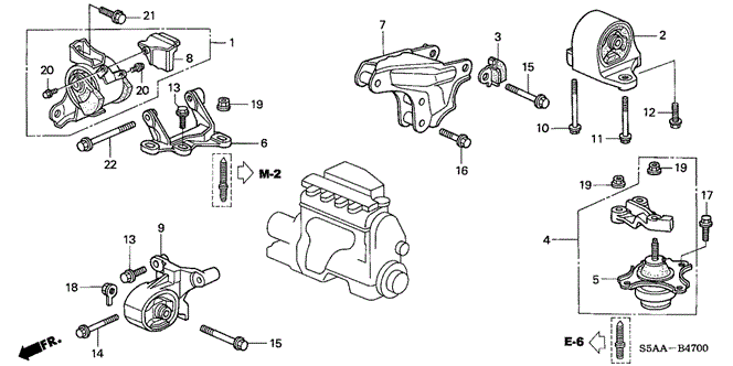 CIVIC SEDAN ENGINE MOUNTS (MT)