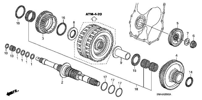 TRANSMISSION - AUTOMATIC/MAINSHAFT for 2006 Honda CIVIC SEDAN #1