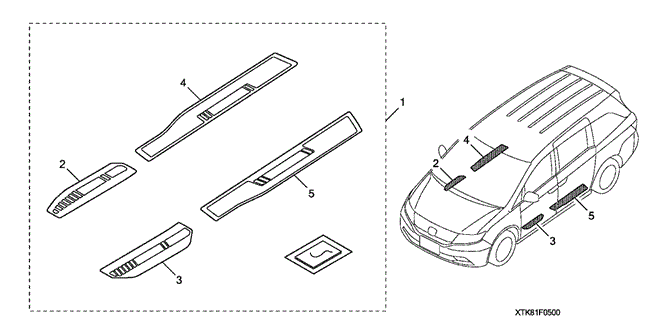 ACCESSORIES/DOOR SILL GARNISH for 2012 Honda ODYSSEY #1