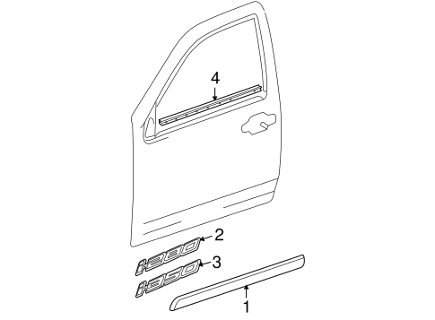 i-290 EXTERIOR TRIM - FRONT DOOR