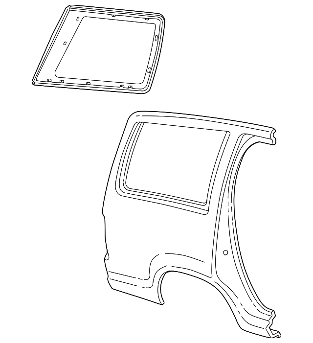 8L2Z-7829701-A Деталь QTR GLASS, LEFT
