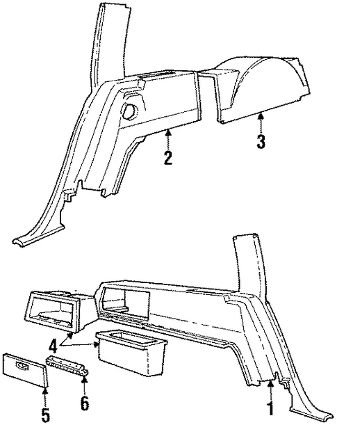 Country Squire INTERIOR TRIM - REAR BODY