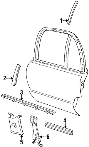 LeSabre EXTERIOR TRIM - REAR DOOR