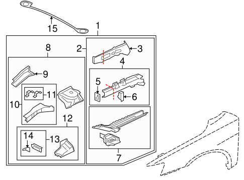 Lancer STRUCTURAL COMPONENTS & RAILS