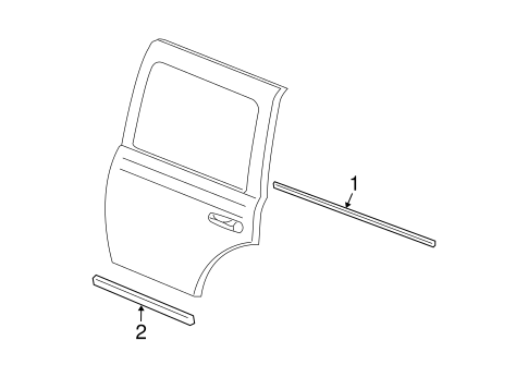 Durango EXTERIOR TRIM - REAR DOOR