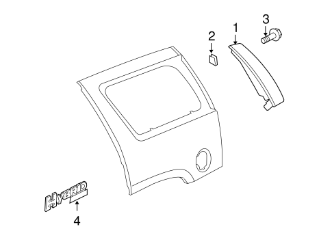 Escalade EXTERIOR TRIM - QUARTER PANEL