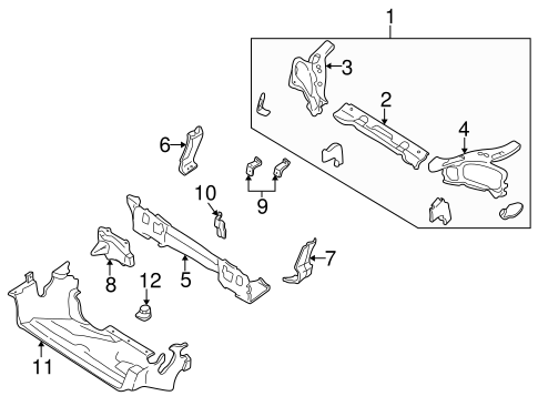Miata RADIATOR SUPPORT