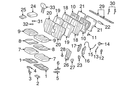 E320 REAR SEAT COMPONENTS 2
