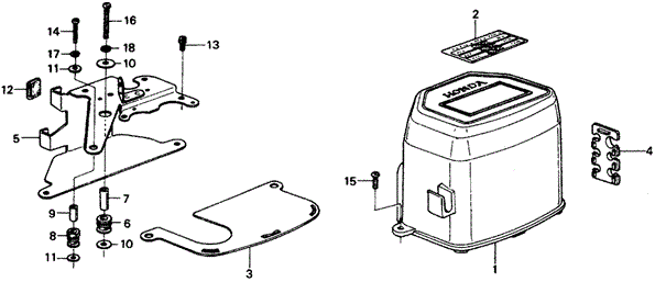 ENGINE/CONTROL BOX (KL,KH '77) for 1977 Honda CIVIC HATCHBACK #1