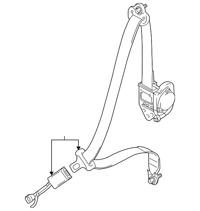 8490279821GGU Деталь FRONT BELT ASSY, LEFT