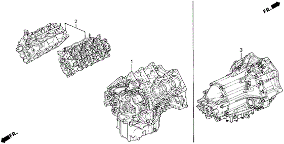 LEGEND COUPE ENGINE ASSY. - TRANSMISSION ASSY. - DIFFERENTIAL A...