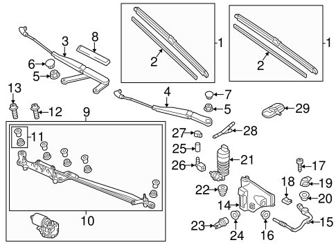 Touareg WIPER & WASHER COMPONENTS