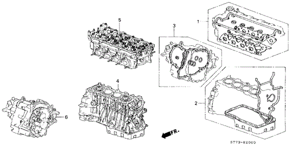 INTEGRA HATCHBACK GASKET KIT - ENGINE ASSY.  - TRANSMISSION ASSY.