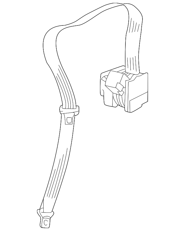3B9-857-805-D-HCR Деталь OUTER BELT ASSY, LEFT