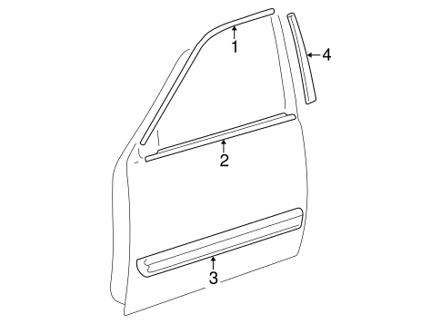Sequoia EXTERIOR TRIM - FRONT DOOR