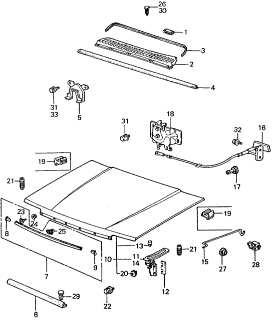BODY / AIR CONDITIONING/HOOD for 1982 Honda CIVIC SEDAN #1