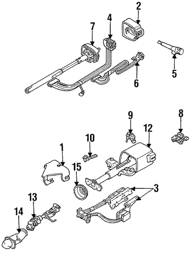 SHROUD, SWITCHES & LEVERS Parts for 1994 Chevrolet Lumina #1