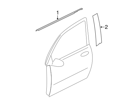 Outlander Sport EXTERIOR TRIM - FRONT DOOR